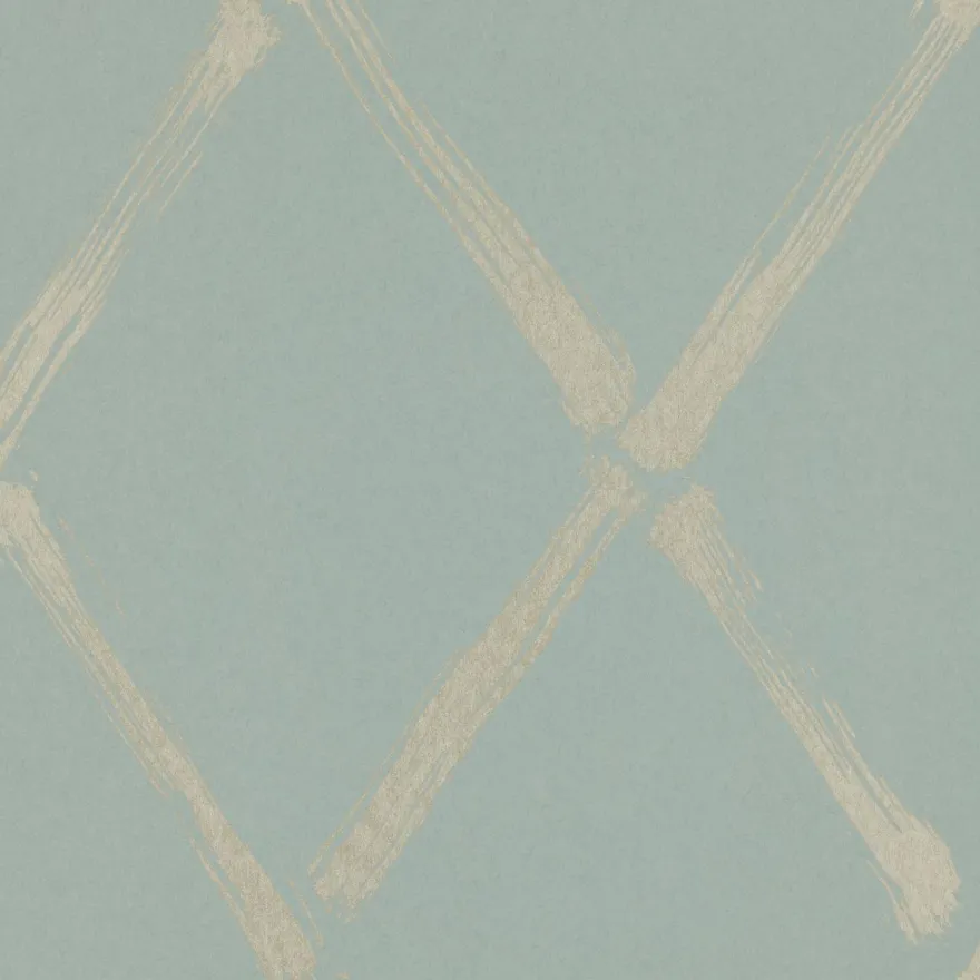 Tapetti Långelid/Von Brömssen Bamboo jamboo, non-woven, graafinen/geometrinen, turkoosi