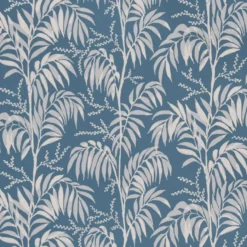 Tapetti Långelid/Von Brömssen Casablanca afternoon, non-woven, palmu, sininen