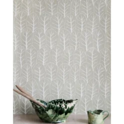 Tapetti Långelid/Von Brömssen Coleslaw, kasvi, vihreä, non-woven