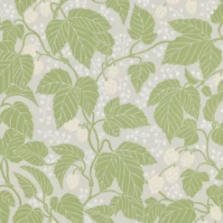 Tapetti Långelid/Von Brömssen Hops and glory, non-woven, luonto, vihreä