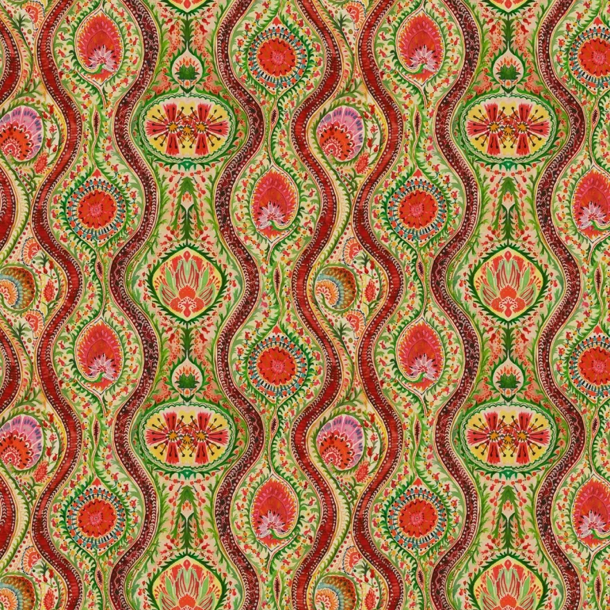 Tapetti Mindthegap Hippie Paisley, 1.56x3m, punainen/vihreä