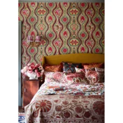 Tapetti Mindthegap Hippie Paisley, 1.56x3m, punainen/vihreä