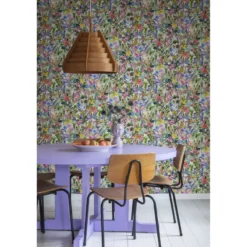 Tapetti Rebel Walls Poppy Meadow Rainbow, romanttinen, monivärinen