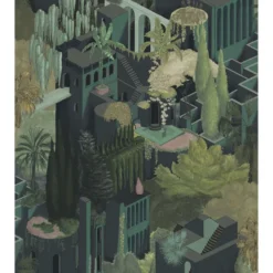 Tapetti Rebel Walls Toledo Juniper, 0.50x10m, non-woven, vihreä