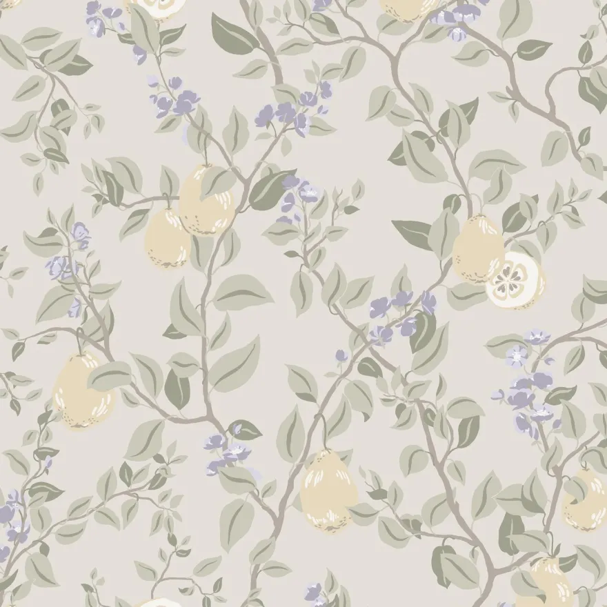 Tapetti Sandberg Kvitten, non-woven, kasvi