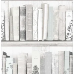 Tapetti Sandudd Botany Library 103837, teksti, vanhan ajan, White, Blue
