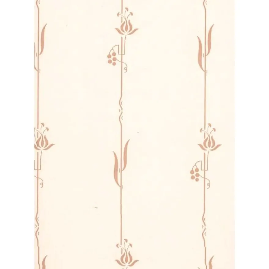 Tapetti Sandudd Isoäidin aikaan 4834-3, 0,46x10,05m, Art Deco, jugend, beige/vaaleanpunainen