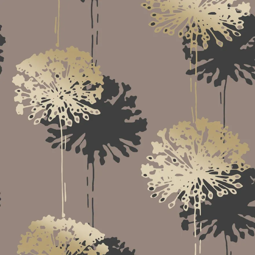 Tapetti Sandudd Rolleri 9 5281-1, 0,53x11,2m, non-woven, vintage, ruskea/kulta