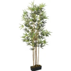 Tekokasvi bambupuu 120cm, 552 lehteä, vihreä