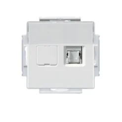 Telerasia Impressivo 2xRJ-45, Cat6, suojaamaton, valkoinen
