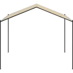 Telttakatos beige 3x3 m teräs ja kangas