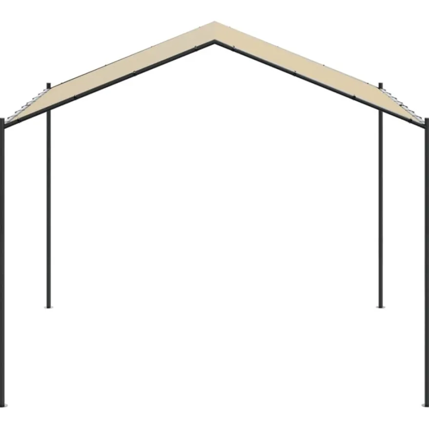 Telttakatos beige 3x3 m teräs ja kangas