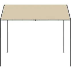 Telttakatos beige 3x3 m teräs ja kangas