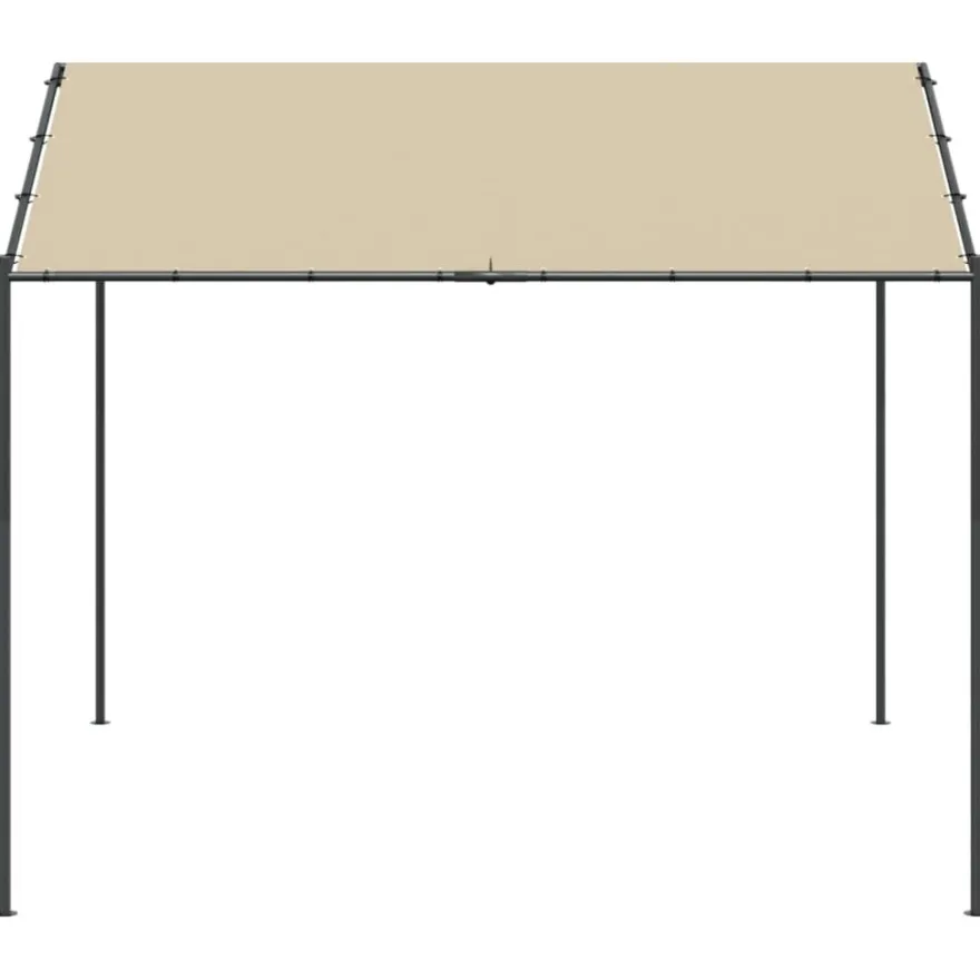 Telttakatos beige 3x3 m teräs ja kangas