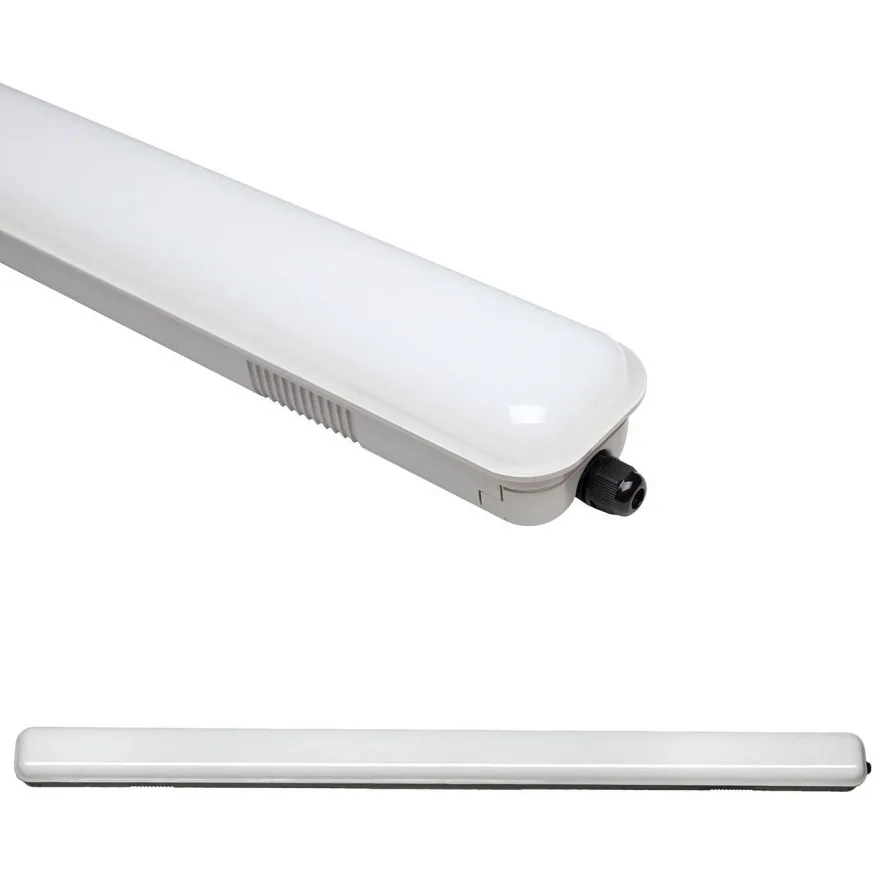 Teollisuusvalaisin Spectrum Limea LED SMD3528 18W 60cm 3000K IP65 85x600x73mm mattakalvo harmaa/valkoinen