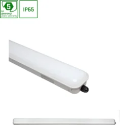 Teollisuusvalaisin Spectrum Limea LED SMD3528 18W 60cm 3000K IP65 85x600x73mm mattakalvo harmaa/valkoinen