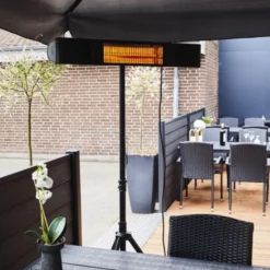 Terassilämmitin HEAT1 Eco High-line, 660-2000W, BT, kaiuttimet, kaukosäädin, musta