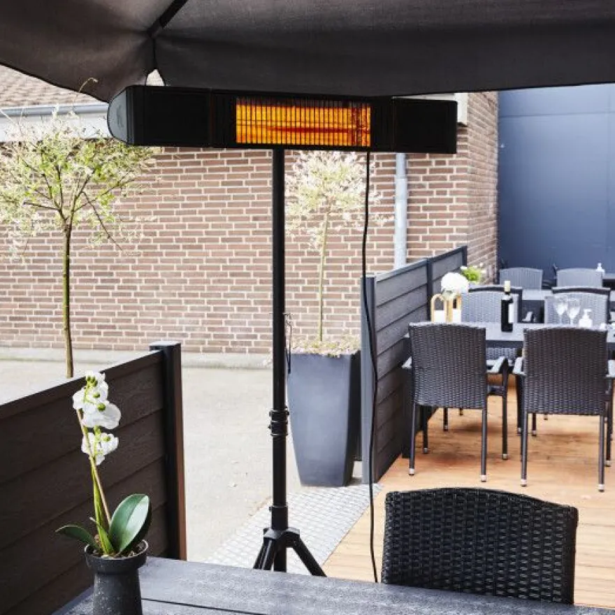 Terassilämmitin HEAT1 Eco High-line, 660-2000W, BT, kaiuttimet, kaukosäädin, musta