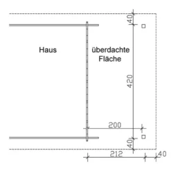 Terassin katos Skan Holz Bern kesämökeille, 12.1m²
