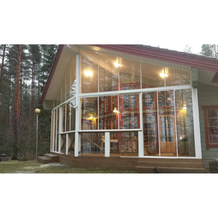 Terassin liukuovi Maakunnan Lasi, 3 osaa, eri värejä, mittatilaus