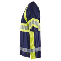 T-paita Blåkläder 3337 Highvis, mariininsininen/huomiokeltainen