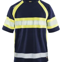 T-paita Blåkläder 3337 Highvis, mariininsininen/huomiokeltainen