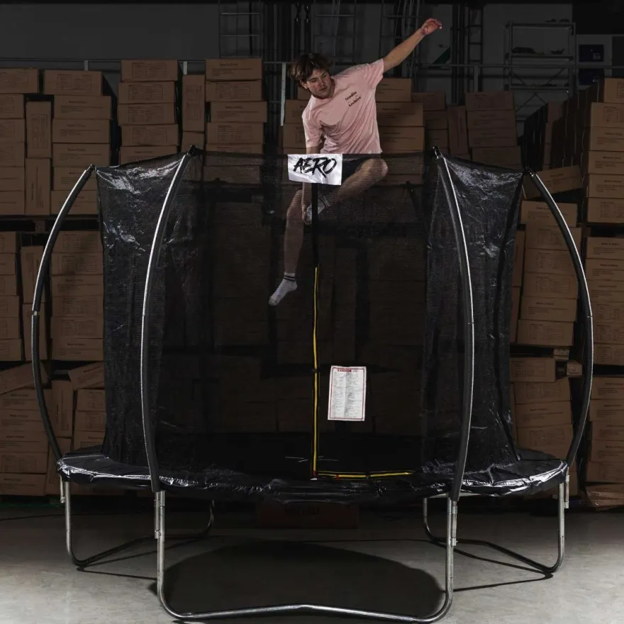 Trampoliini React Aero, Ø427cm, turvaverkolla