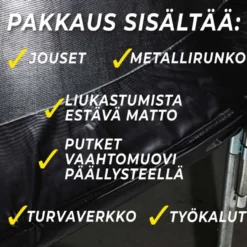 Trampoliini React Aero, Ø427cm, turvaverkolla