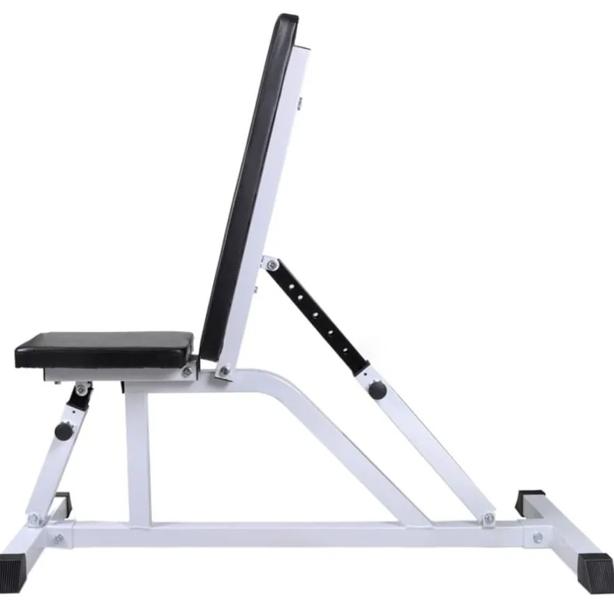 Treenipenkki levytanko- ja käsipainosarjalla, 60.5kg, 115x47x116cm