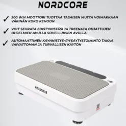 Tärinälevy Nordcore Premium 4000, sis. vastusköydet, punnerruslauta ja 2 vaihtomattoa