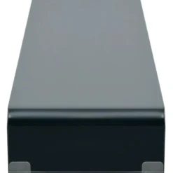 Tv-taso/näyttöteline musta lasi 120x30x13 cm