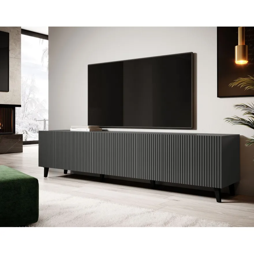 TV-taso VAMOS GREY 200, tummanharmaa (5347)