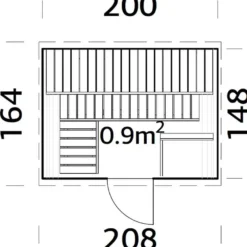 Tynnyrisauna Palmako Anita 0,9 m²