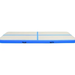 Täytettävä voimistelumatto pumpulla 400x100x20cm PVC sininen