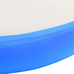 Täytettävä voimistelumatto pumpulla 100x100x20cm PVC sininen