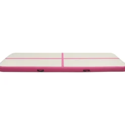 Täytettävä voimistelumatto pumpulla 400x100x15 cm PVC pinkki