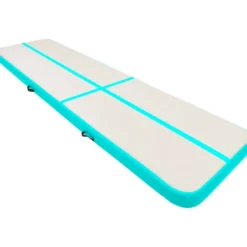 Täytettävä voimistelumatto pumpulla 700x100x15 cm PVC vihreä