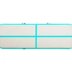 Täytettävä voimistelumatto pumpulla 500x100x15 cm PVC vihreä