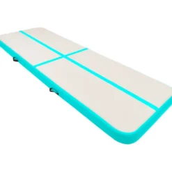 Täytettävä voimistelumatto pumpulla 500x100x15 cm PVC vihreä