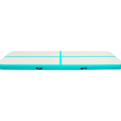 Täytettävä voimistelumatto pumpulla 500x100x15 cm PVC vihreä