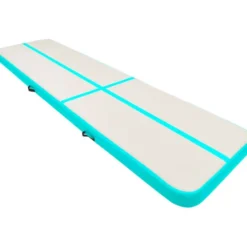Täytettävä voimistelumatto pumpulla 800x100x20 cm PVC vihreä