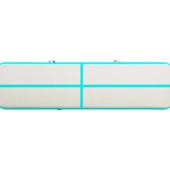 Täytettävä voimistelumatto pumpulla 800x100x15 cm PVC vihreä