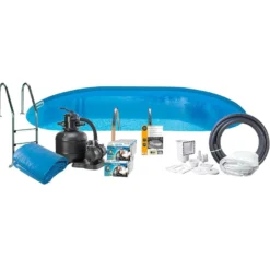 Uima-allaspaketti Swim & Fun InGround 150 soikea 700 x 320 cm upotettava