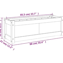 Ulkokukkalaatikko vahanruskea 90x31x31 cm, mänty