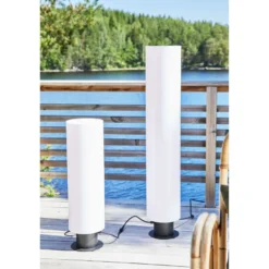 Ulkolattiavalaisin Markslöjd Garden 24 Cylinder, 70cm, 12W, valkoinen