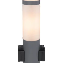 Ulkopylväsvalaisin Globo Boston 2 pistorasialla, 45cm, IP44, antrasiitti