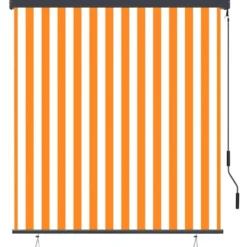 Ulkorullaverho 140x250 cm valkoinen ja oranssi