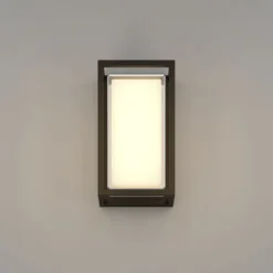 Ulkoseinävalaisin Eglo LED Genovese musta/valkoinen, kehysmalli