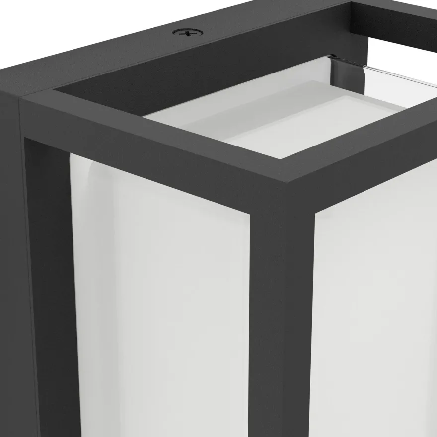 Ulkoseinävalaisin Eglo LED Genovese musta/valkoinen, kehysmalli