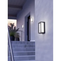 Ulkoseinävalaisin Eglo LED Genovese musta/valkoinen, kehysmalli